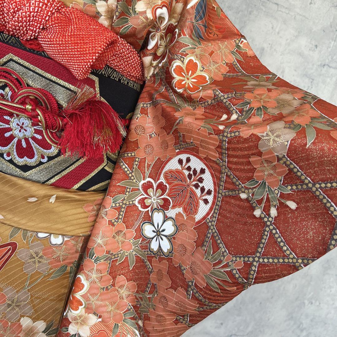 振袖　フルセット　正絹　古典柄　華やか　成人式　２０歳　ふりそで　m5