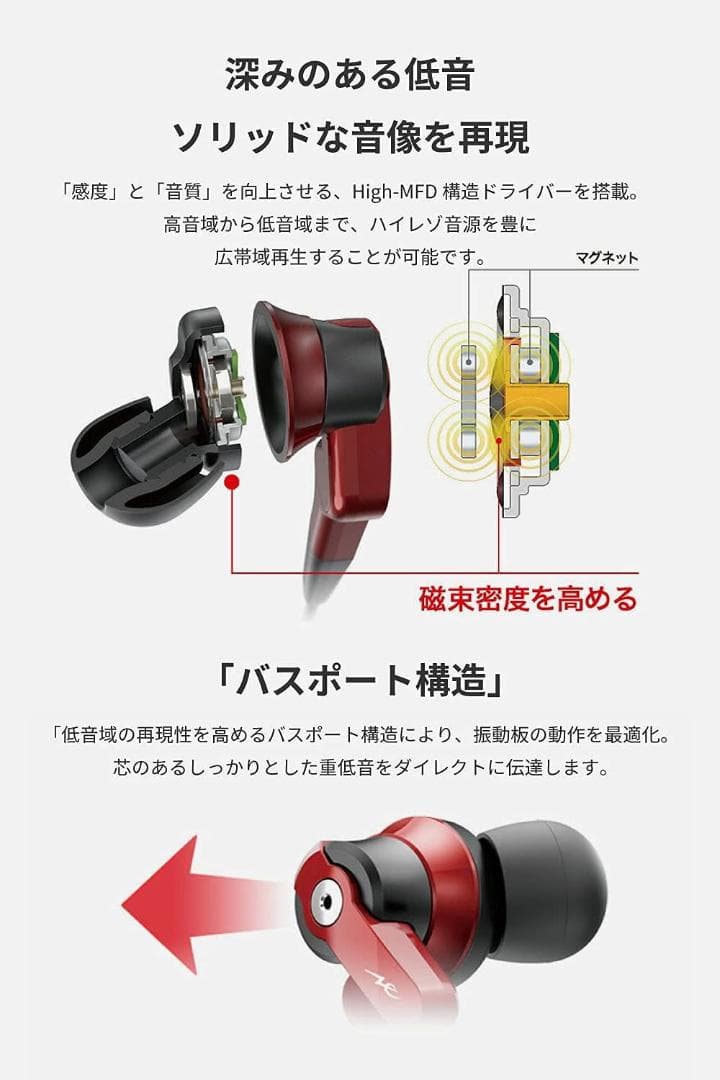 【新品未使用】ラディウス HP-NHR21 イヤホン (ブラック)