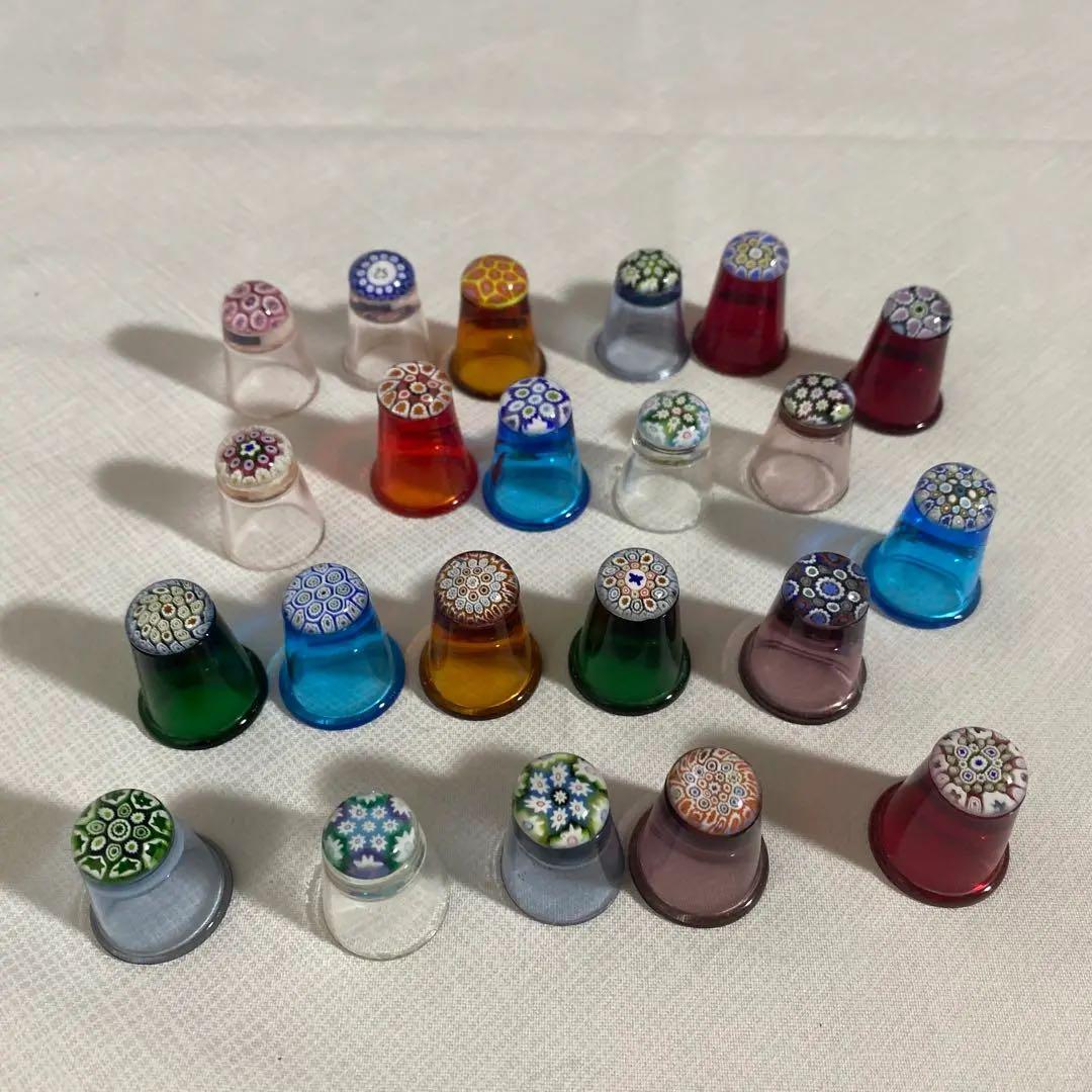 レア　ヴィンテージ　ケイスネス　ミルフィオリ　シンブル　16個