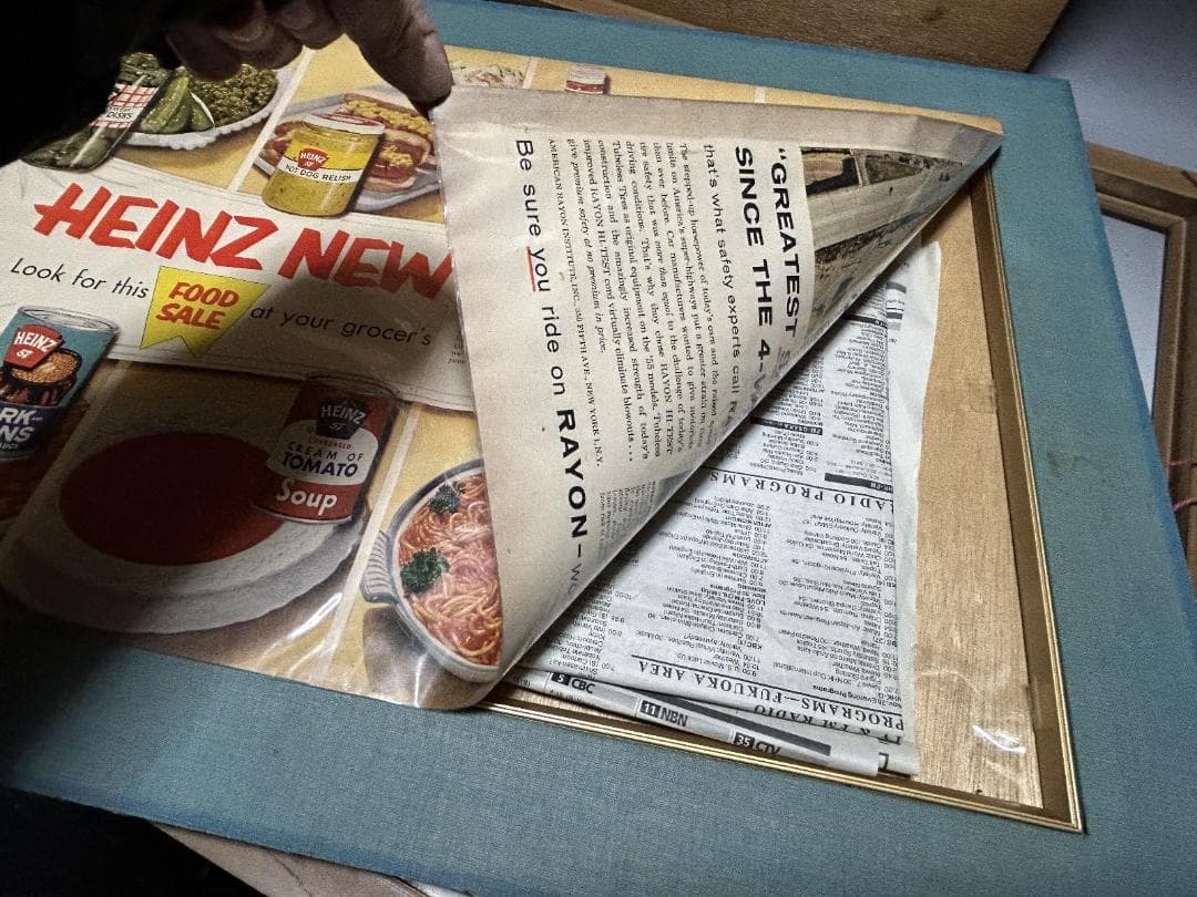 HEINZ ケチャップ　広告アート額縁 インテリア ビンテージ LIFE　雑誌