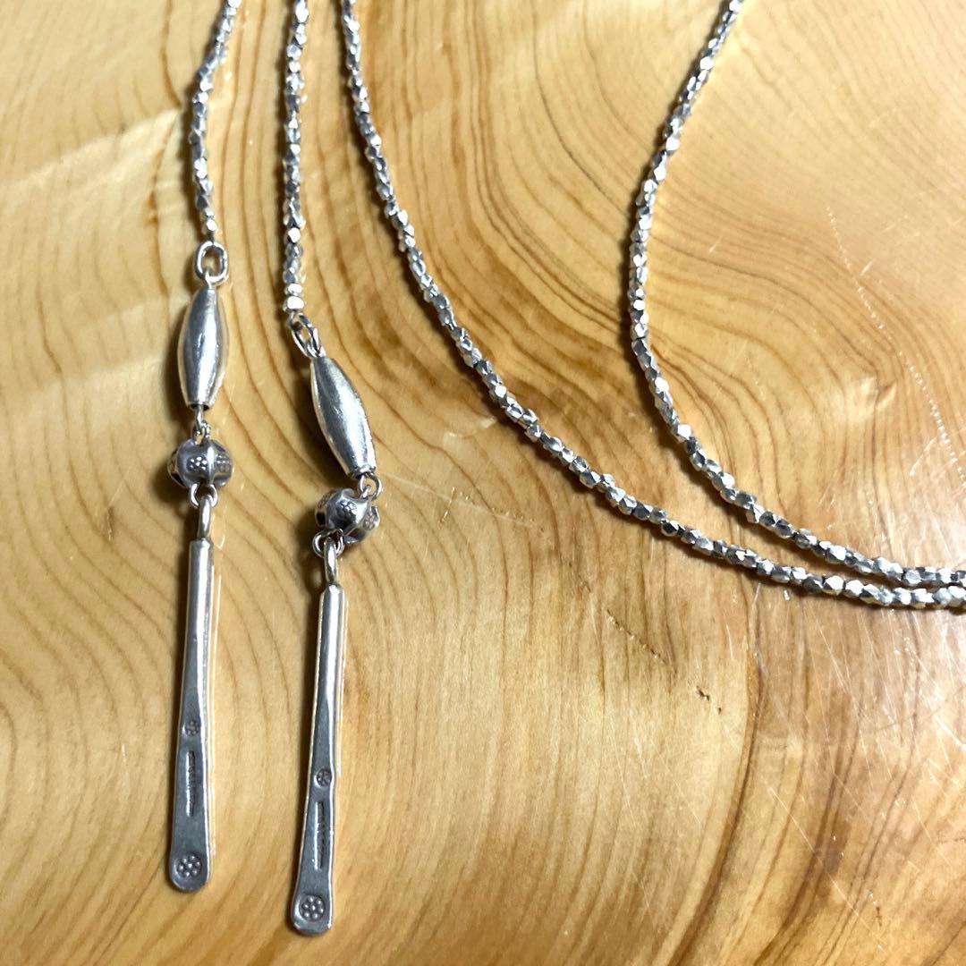 りゅうりゅう様御専用カレンシルバーフリースタイル　ロングネックレス110cm