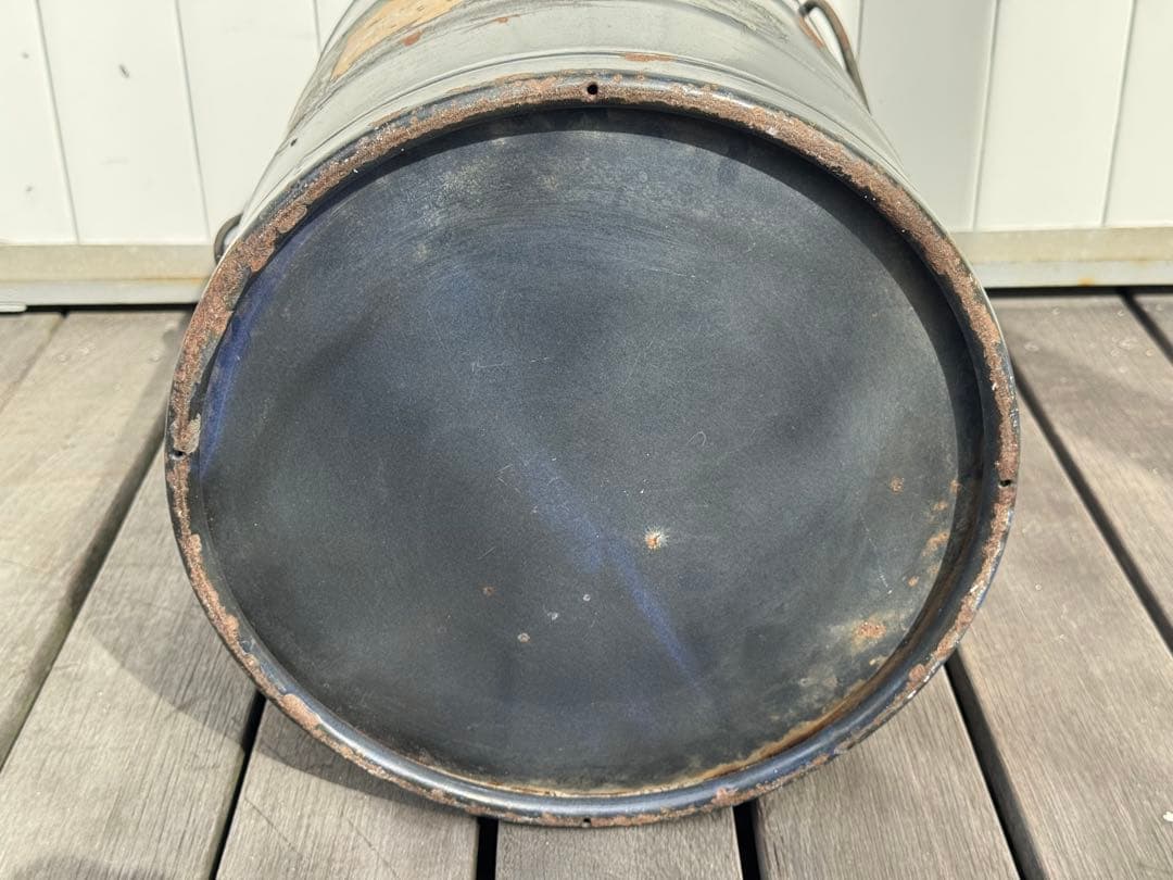 ヴィンテージ レトロ 古道具 スチール缶 タンク バレル 収納 スツール