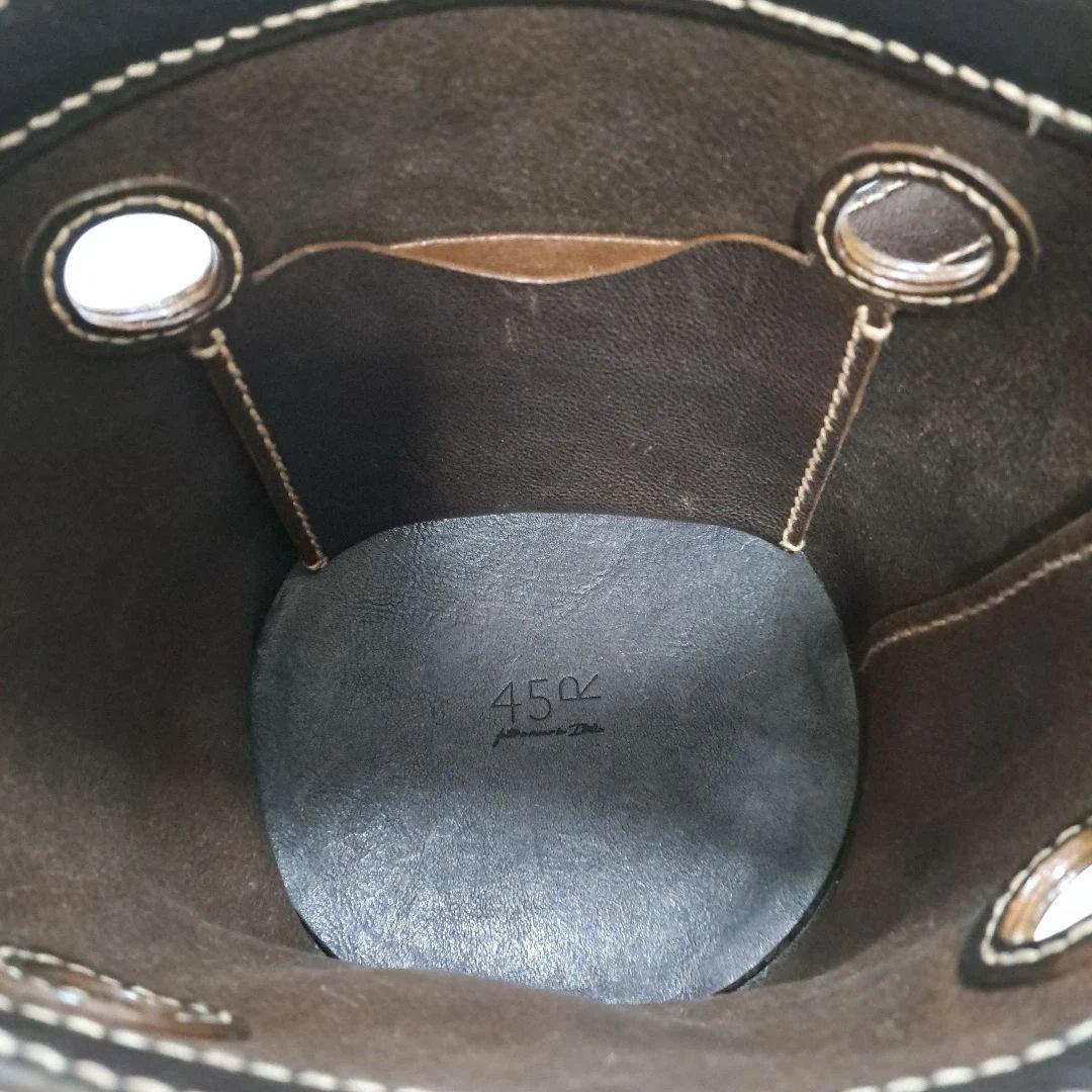 45R ハンドメイドのレザーバケツBAG ピッコロ　ショルダー　ショルダーバッグ