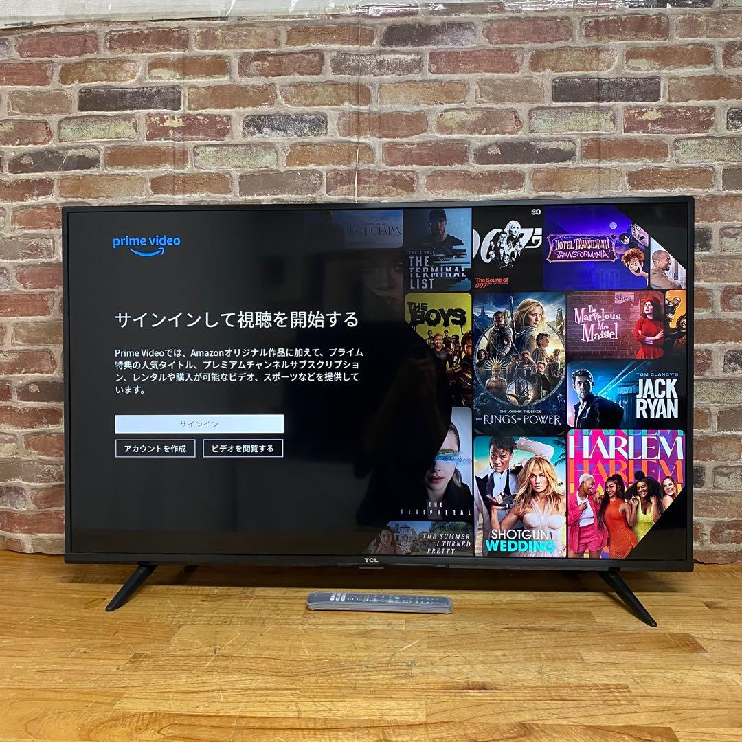 TCL 50V型 4K 液晶テレビ スマートテレビ 50P615 動画配信アプリ