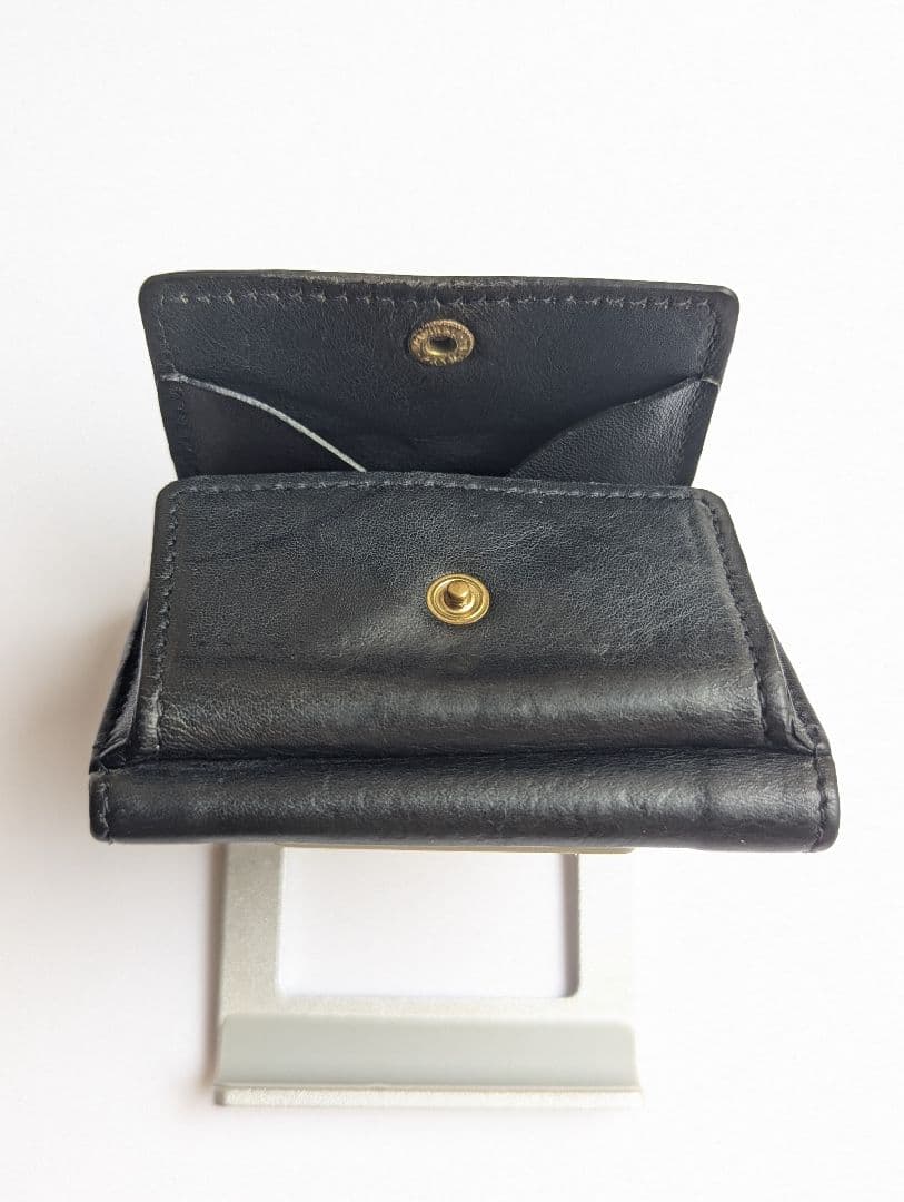 おんと0721さま専用 イルビゾンテ トリフォルドウォレット ブラック 男女兼用