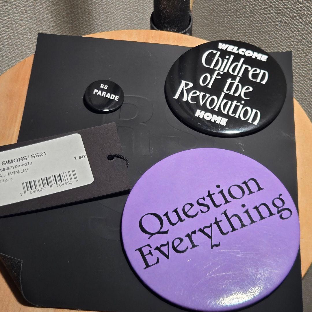 RAF SIMONS Set of 3 pins 缶バッジ ピンズ 21ss