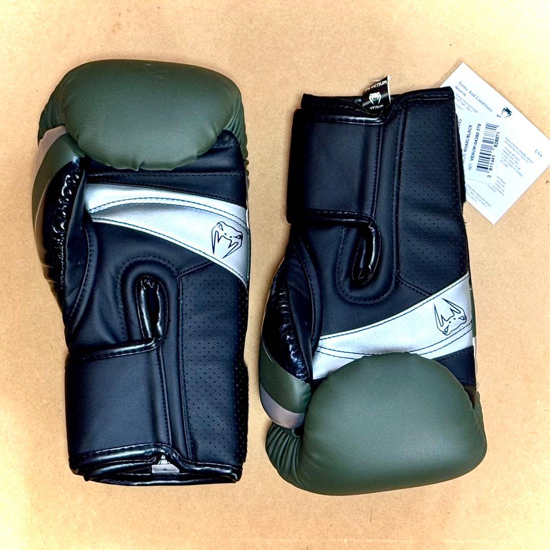 ぎ*ん様 VENUM ヴェナム／ELITE EVOボクシンググローブ／カーキ／8