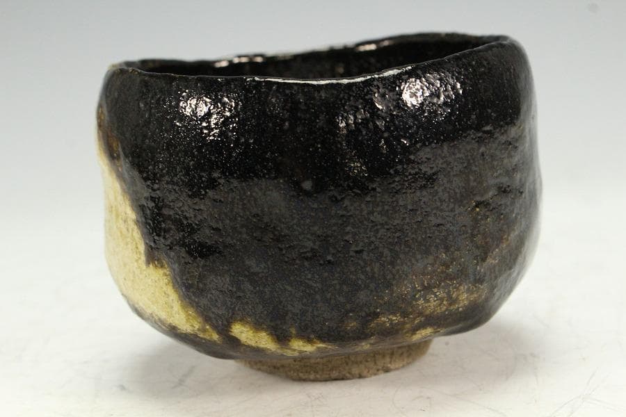 茶道具 不ニ 黒楽茶碗 仁阿弥道八造 共箱(K-XA876)