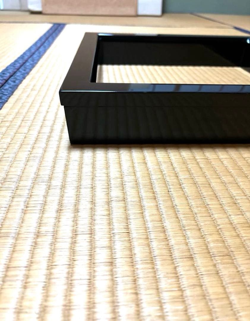 新品　炉縁　お茶道具、茶器、茶道具　炉縁真塗り　本漆　戸塚富悦作