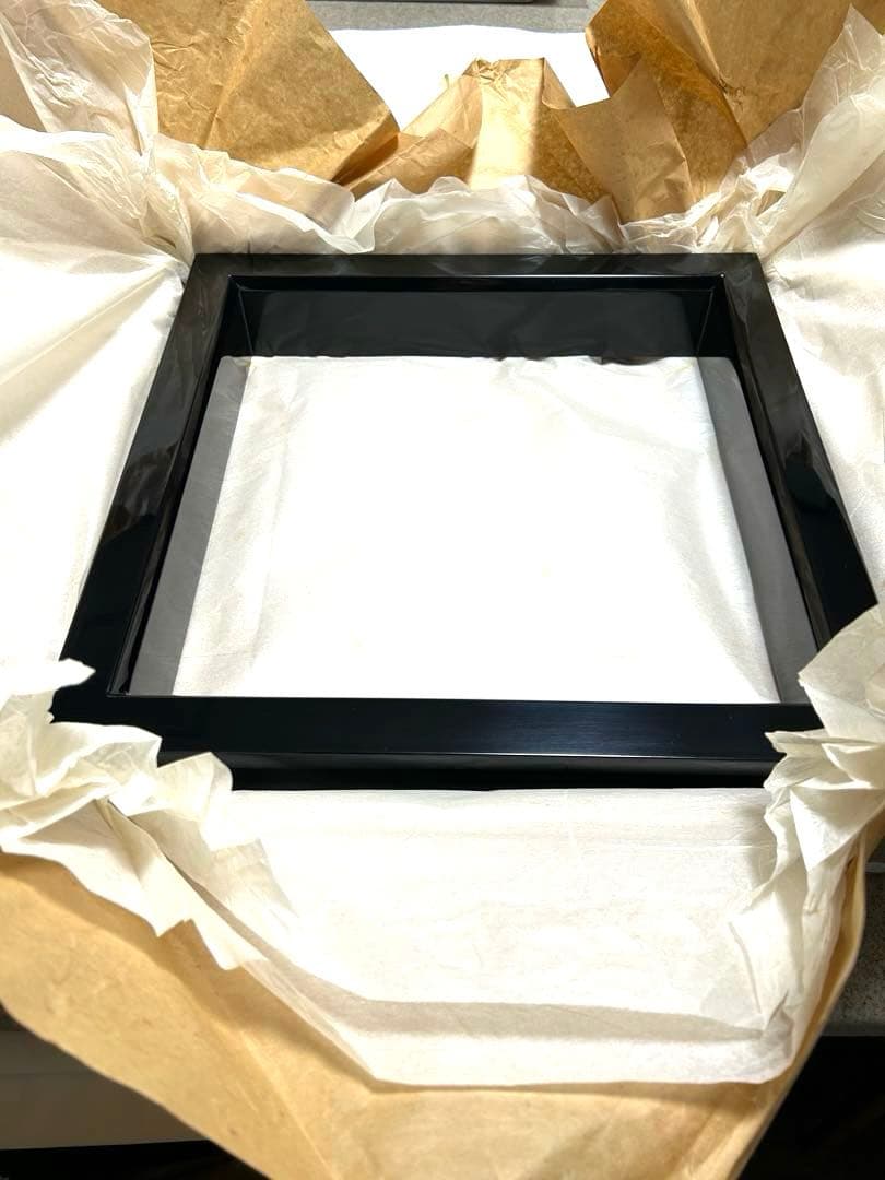 新品　炉縁　お茶道具、茶器、茶道具　炉縁真塗り　本漆　戸塚富悦作