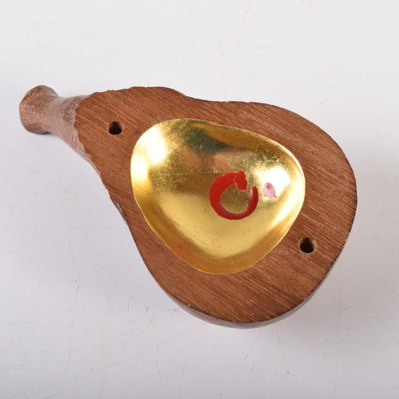 茶道具　祥桑軒　川本光春作　桑彫　茄子香合　竹田益州極め箱　V　7383