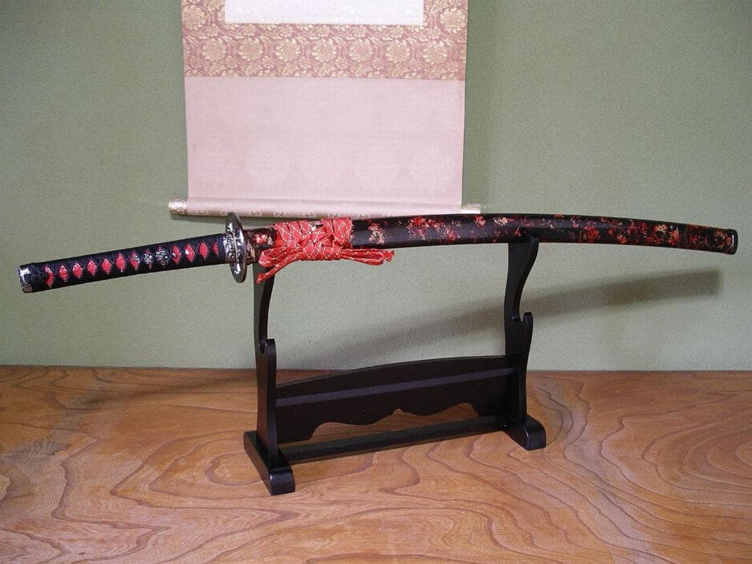 関の美術刀剣 戦国武将 前田慶次郎 大輪鍔 三本杉刃紋 大刀 模造刀 模擬刀