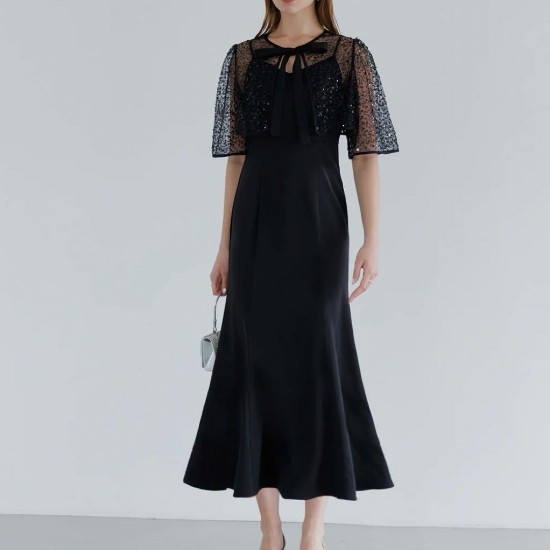 スパンコールビジューボレロマーメイドワンピースドレス