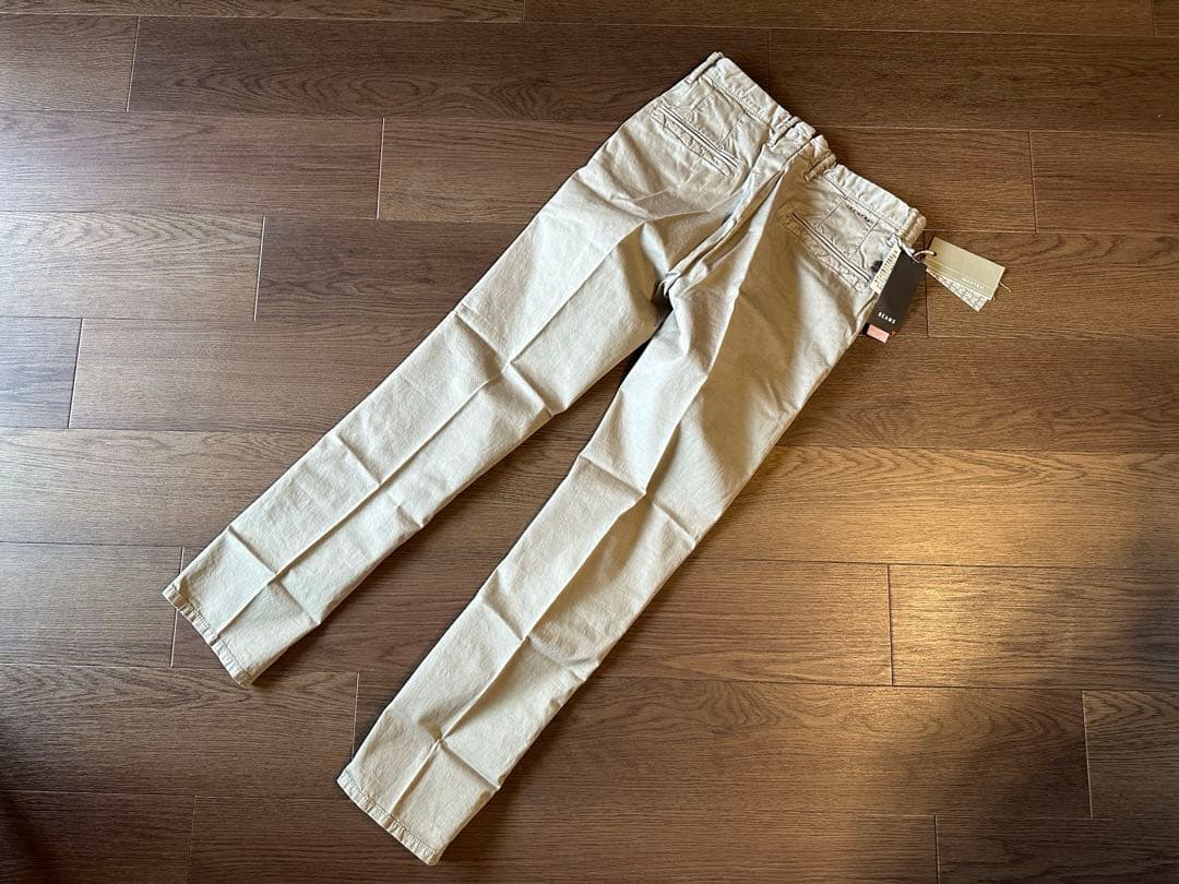INCOTEX SLACKS チノ カーキ サイズ31 新品未使用 裾未処理