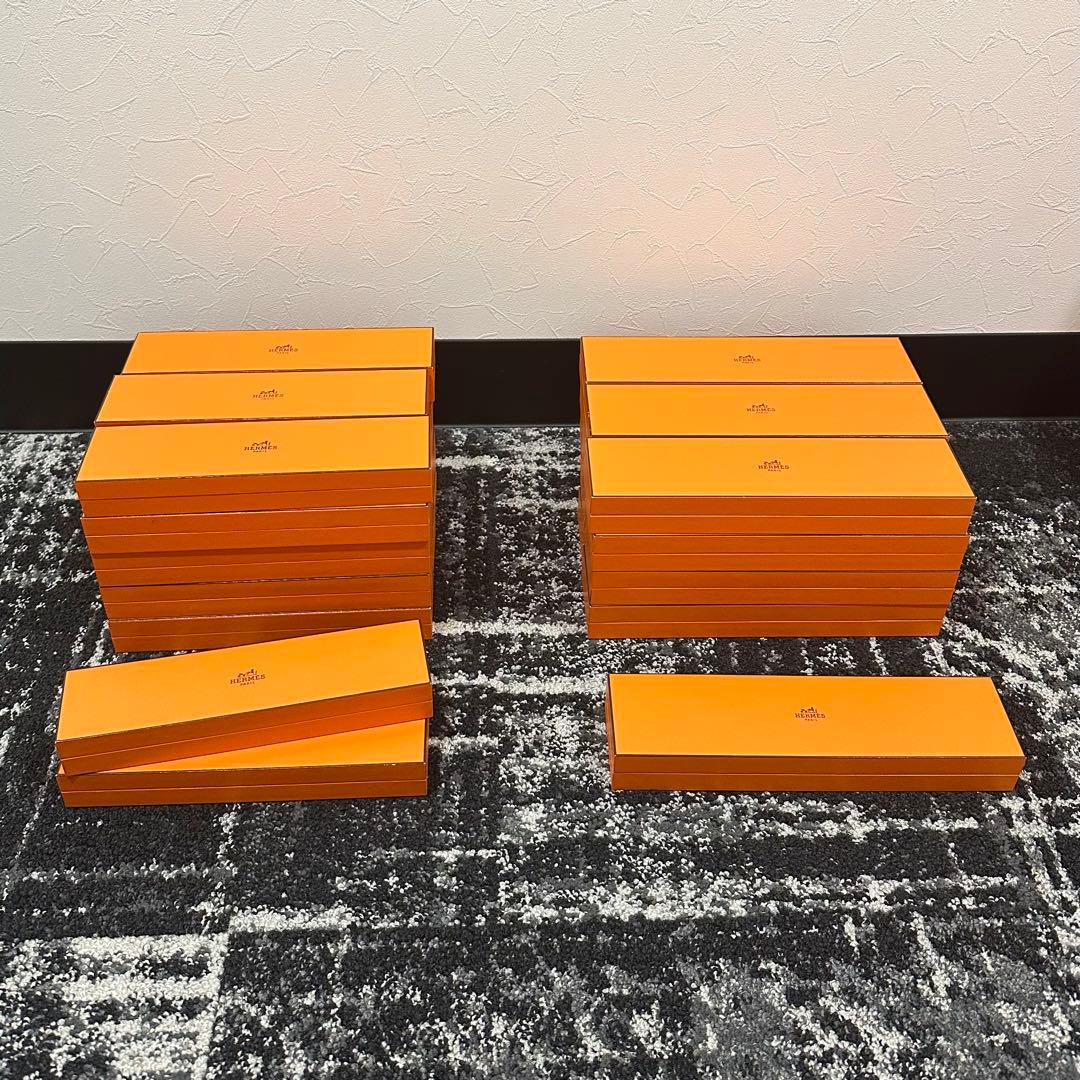 ㊵美品　HERMES　エルメス　オレンジ　空箱　ブレスレット箱　30個セット
