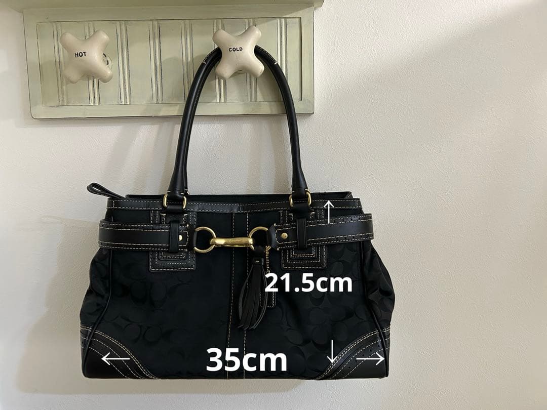 COACH ブラックショルダーバッグ