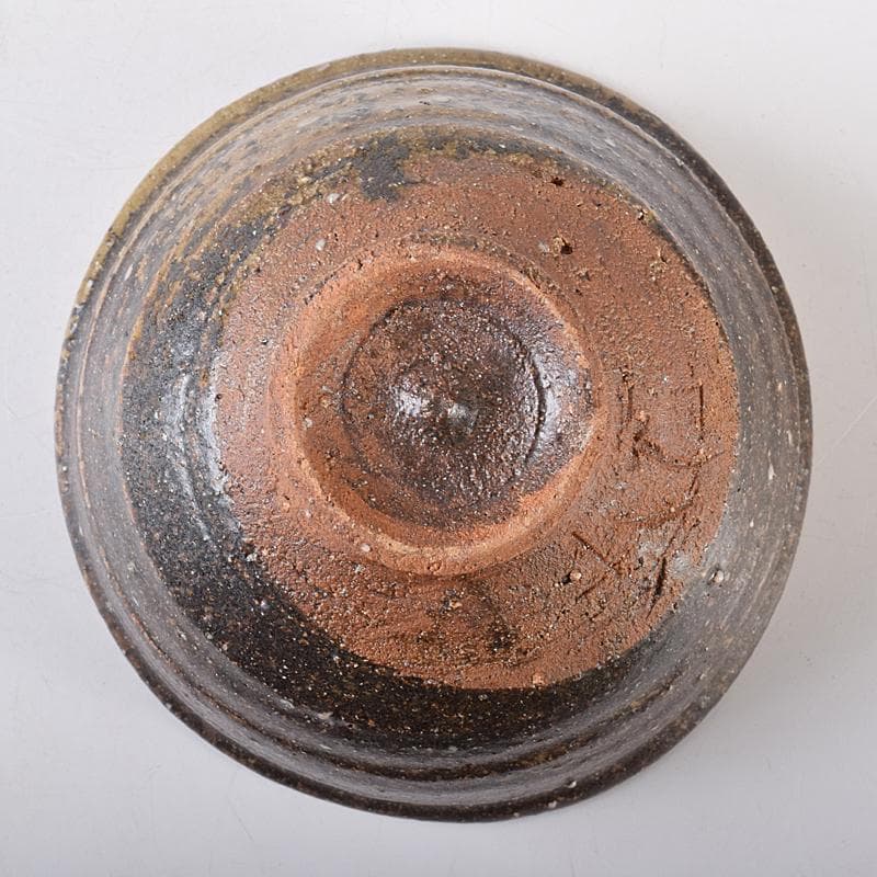 加藤唐九郎　一無斎（一ム斎）　蕎麦釉　茶碗　銘有明　清水公照極め箱　MR8736