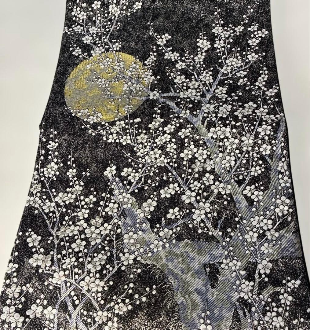 未使用　正絹西陣織大光謹製美しいキモノ掲載若冲梅花豪華袋帯