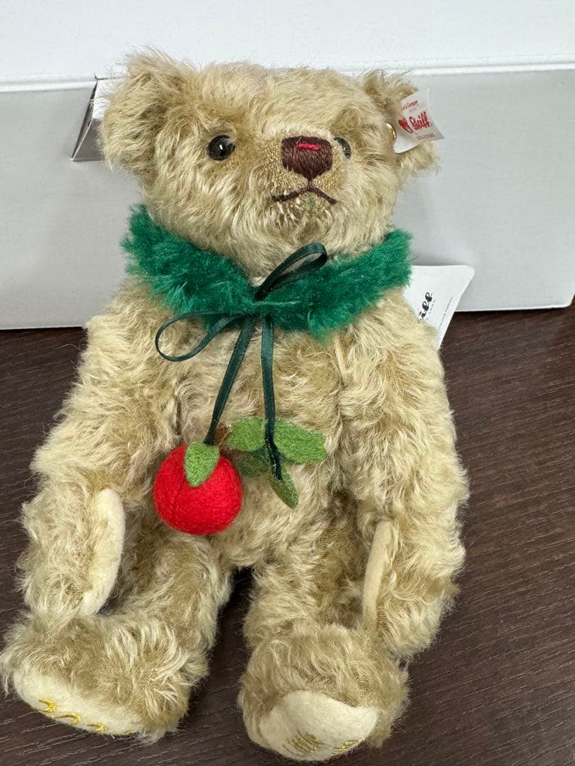 定価4.8万Steiff シュタイフ 新品 ベージュ テディベア リトルサンタ