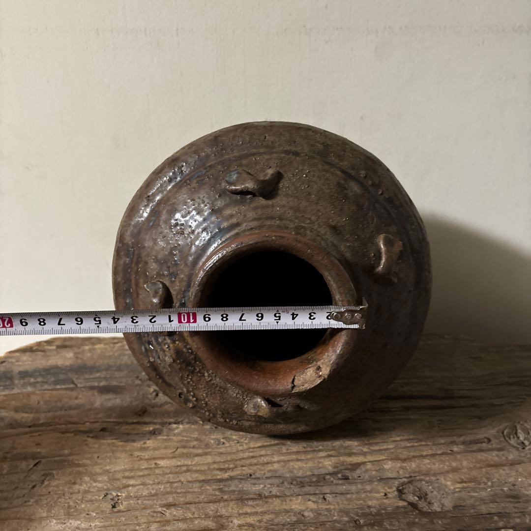 時代壷　古丹波　江戸時代前後頃　古越前　古信楽　古備前　瀬戸　骨董　花器検:李朝