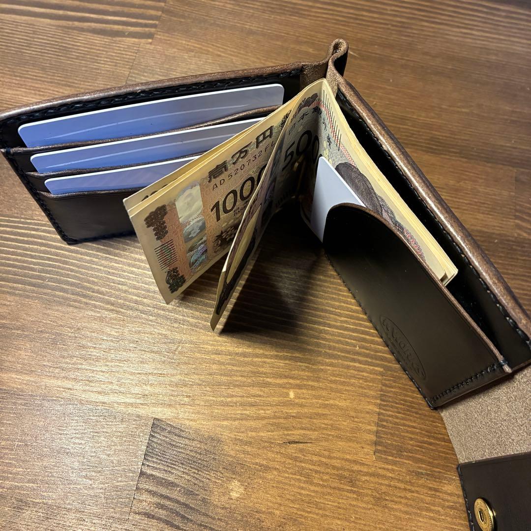 マネークリップ　ホーウィン社　クロムエクセル　丘染め　茶芯　トラッカーウォレット