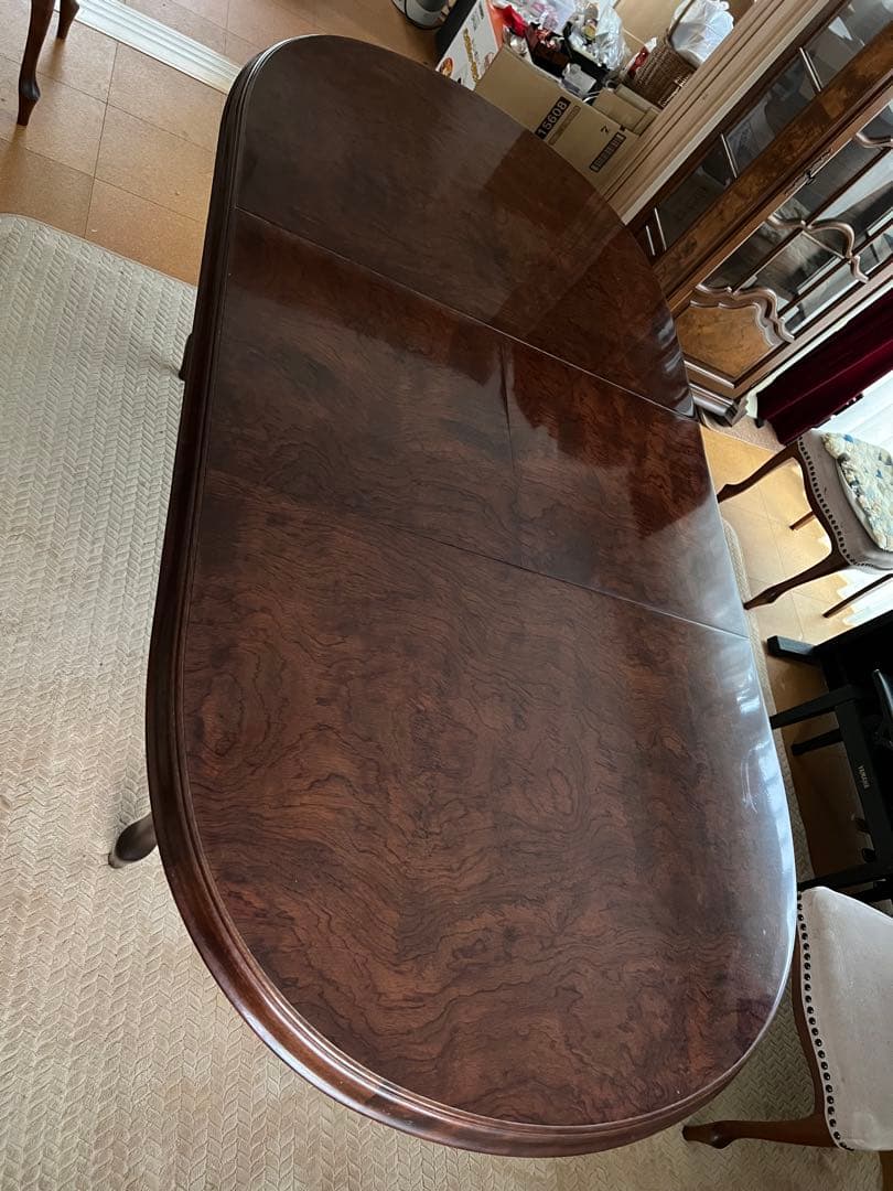 マルニ木工　エクステンションダイニングテーブル　オーバル　引取り可