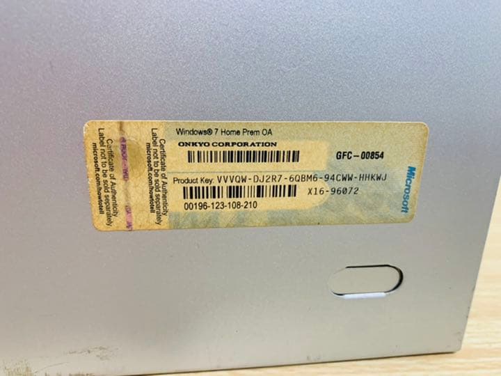 ONKYO パソコン　GFC-00854