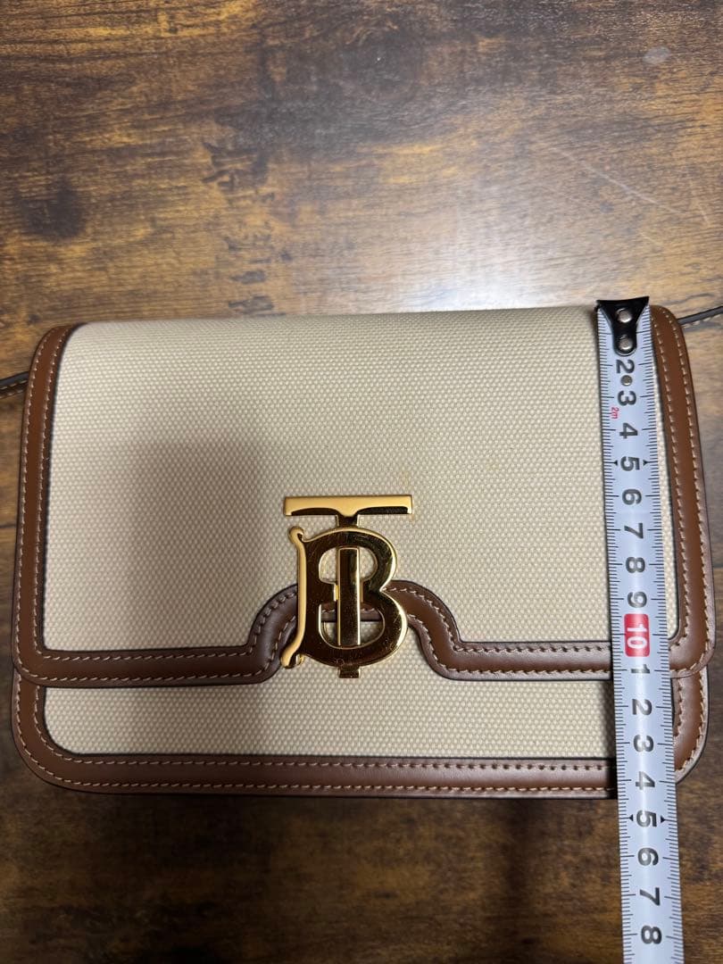Burberry TB スモール ショルダーバッグ（キャンバス＆レザー）