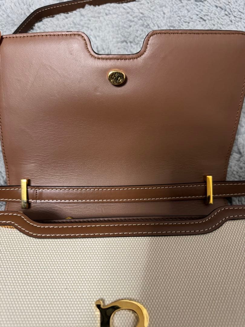 Burberry TB スモール ショルダーバッグ（キャンバス＆レザー）