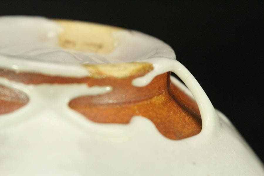 茶道具 朝日 茶碗 銘 春の雪 花押(A424)