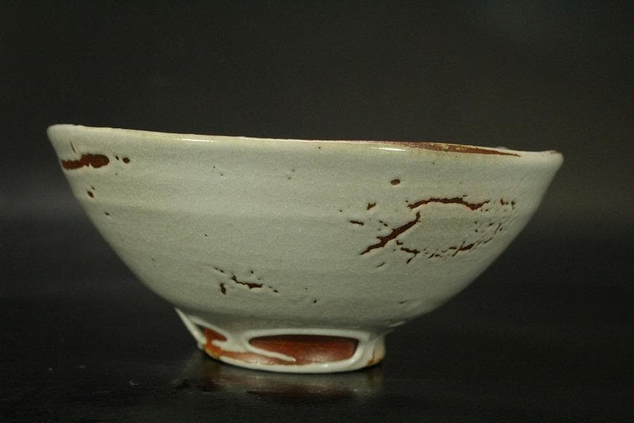 茶道具 朝日 茶碗 銘 春の雪 花押(A424)