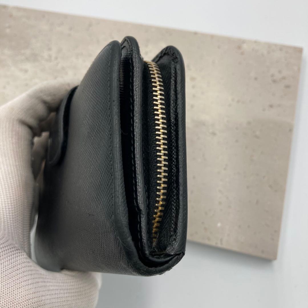 ！美品！PRADA プラダ サフィアーノ 二つ折り財布 L字ファスナー　88A