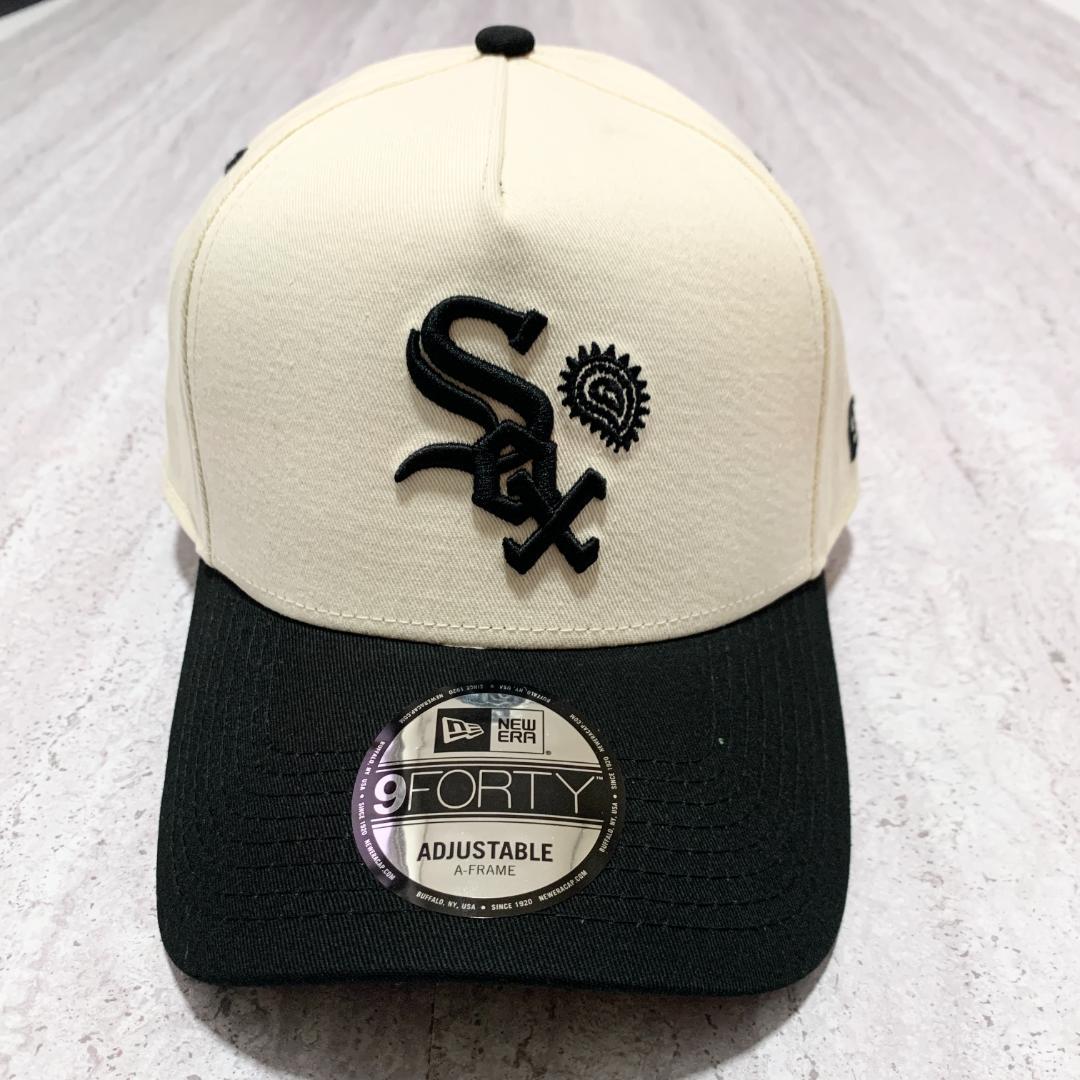 海外限定 ニューエラ SOX ホワイトソックス ブラック ペイズリー