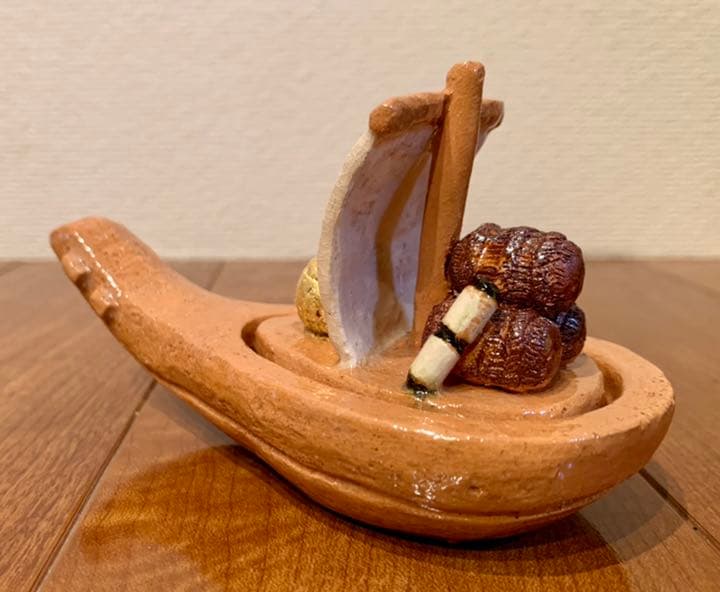 【未使用品】中村道年作、宝船香合