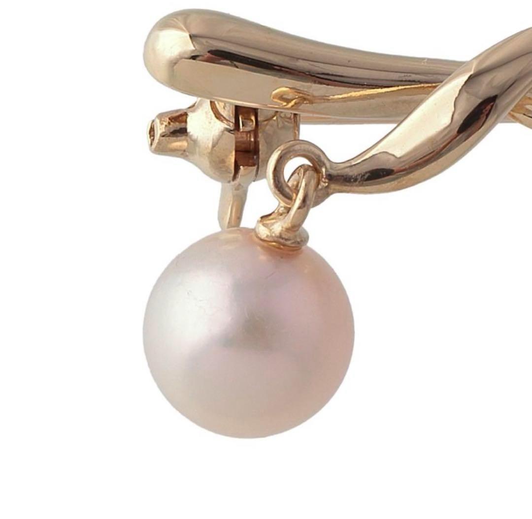 ミキモト パール ブローチ アコヤ真珠 K14YG ゴールド MIKIMOTO