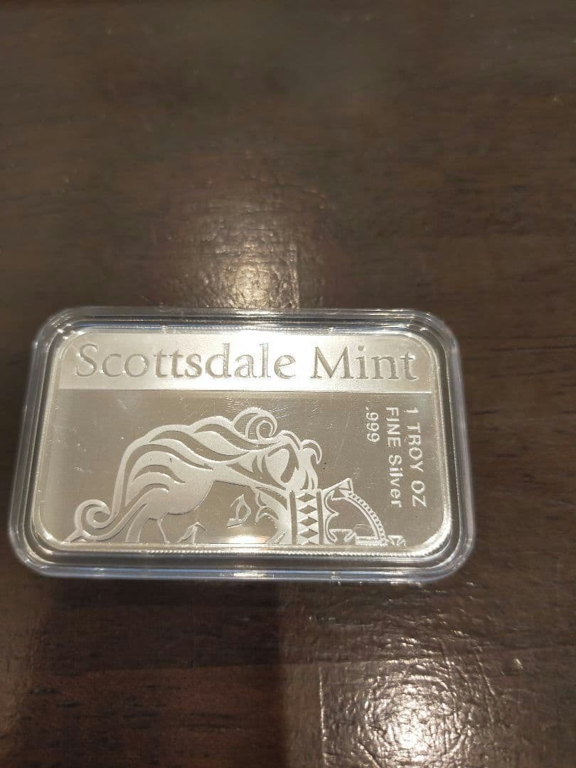 1トロイオンス純銀バー　「アメリカ自由の旗」