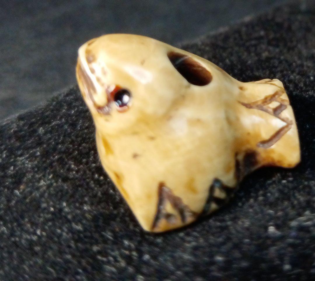 江戸時代 織締め 「福良雀」 根付