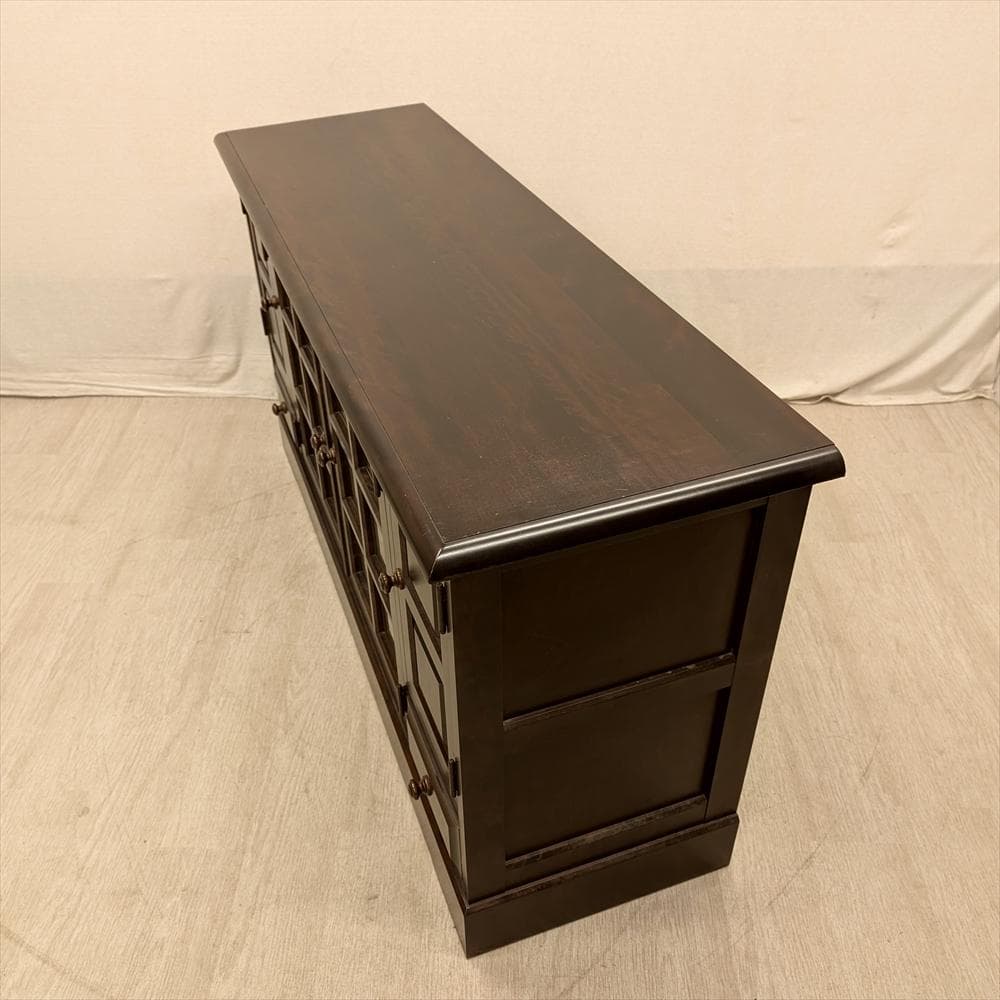 北海道民芸家具　樺　カバ材　無垢　サイドボード　キャビネット　収納棚　飾り棚