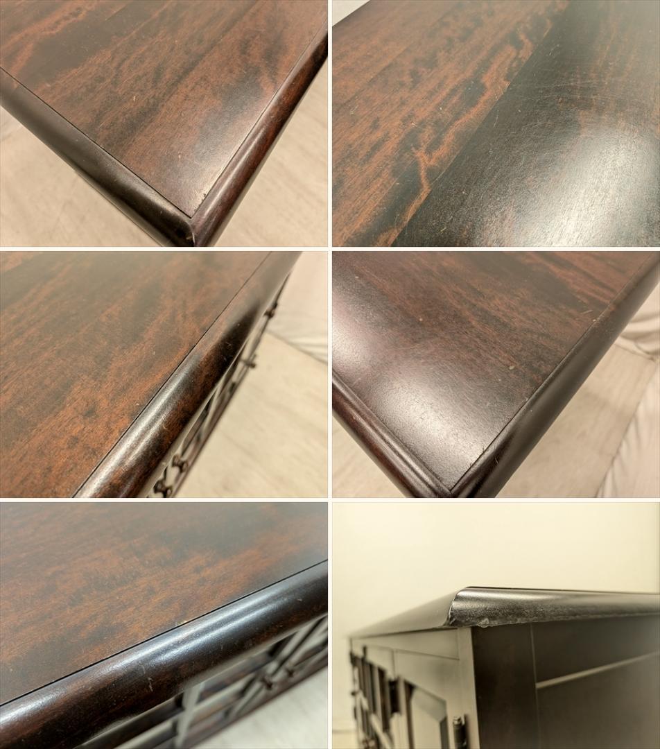 北海道民芸家具　樺　カバ材　無垢　サイドボード　キャビネット　収納棚　飾り棚