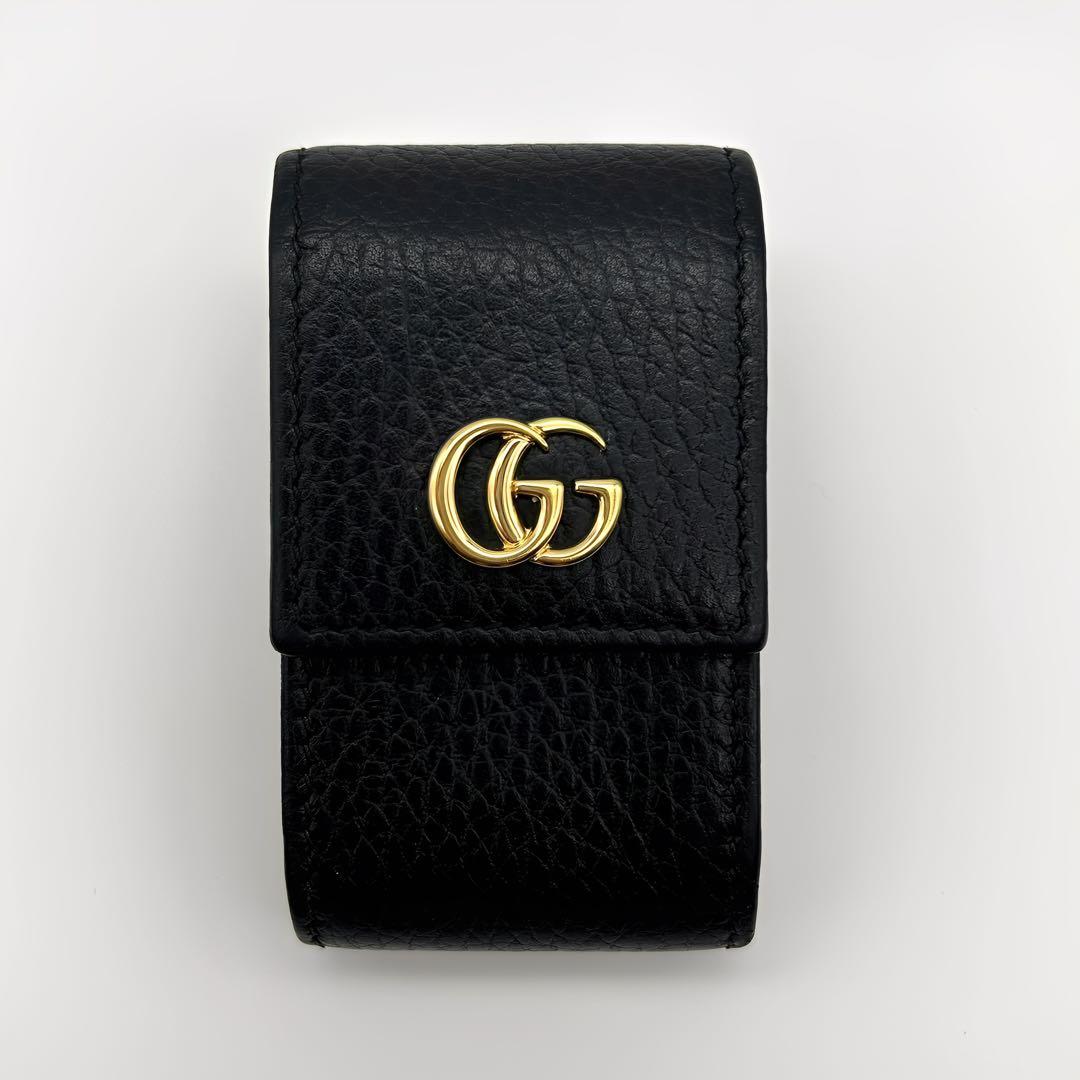【極美品】 GUCCI スマートキーケース プチマーモント GGロゴ ブラック