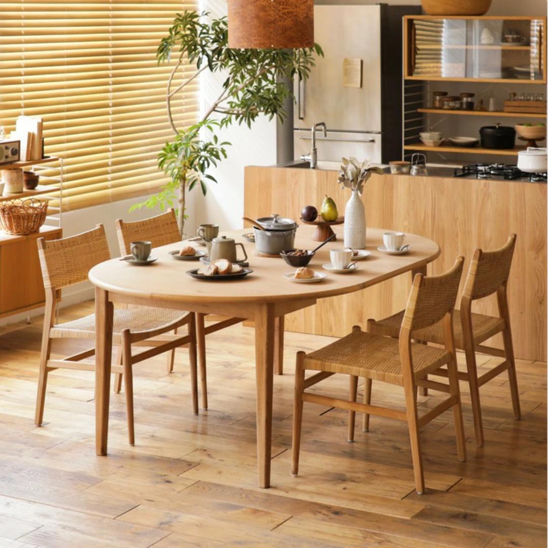 伸長式ダイニングテーブル folk ナチュラル