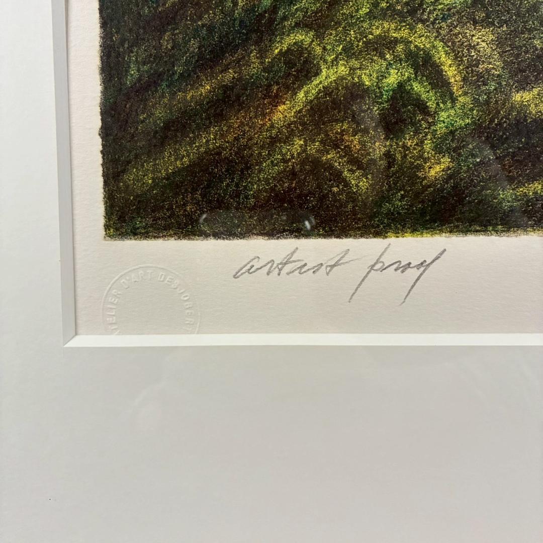 ハロルド・アルトマン「trio」リトグラフ 1988年 直筆サイン入り 額縁入り