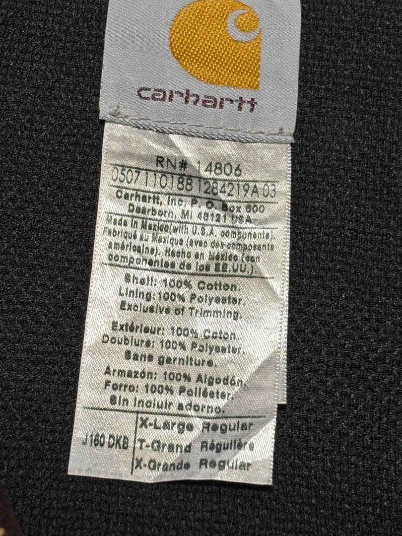 【激渋カラー】00's carhartt アクティブジャケット　ブラウン