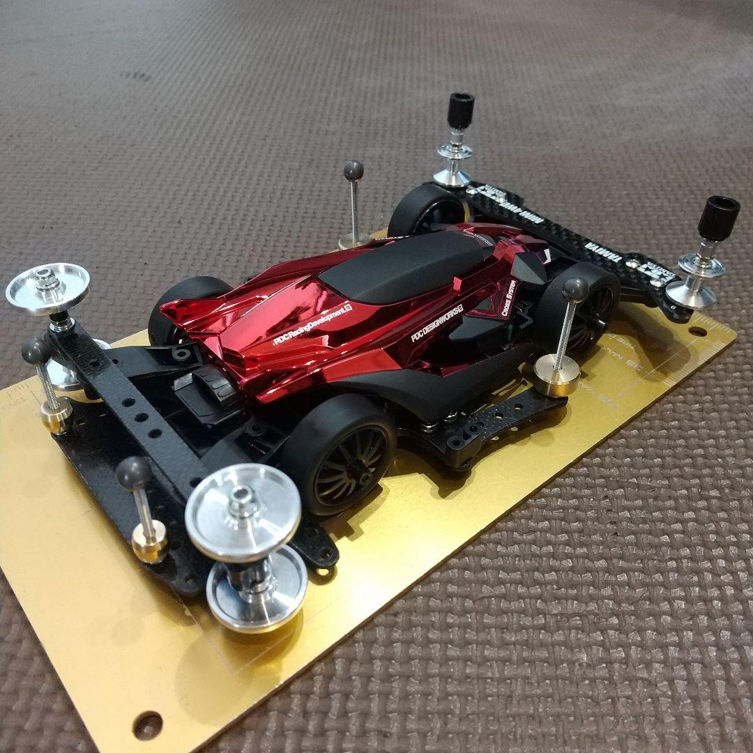ミニ四駆　完成品　デクロス-01　Matt Black＆Redメッキ