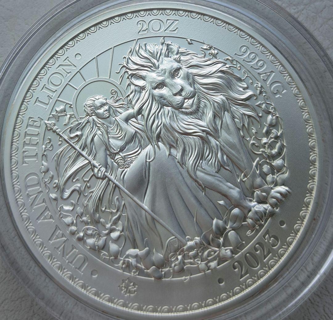 2023年「ウナとライオン」純銀2オンス銀貨