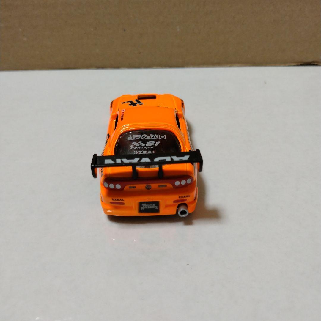 難あり 1/64 マッスルマシーン 4 FD3S D1仕様 蛍光オレンジ