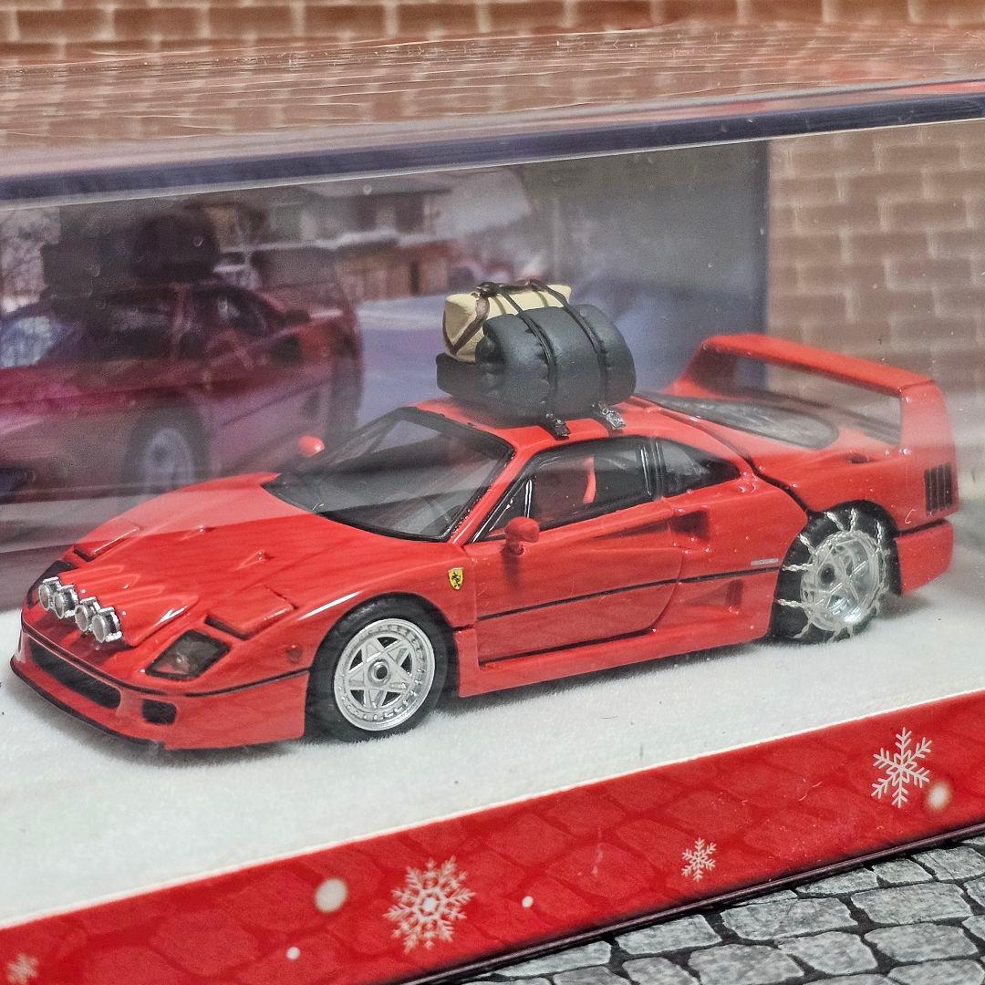 PGM フェラーリ F40 1/64 全開閉モデル 雪山仕様