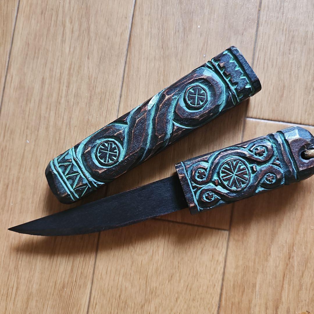 阿部紀男「ペーパーナイフ」アイヌ文様