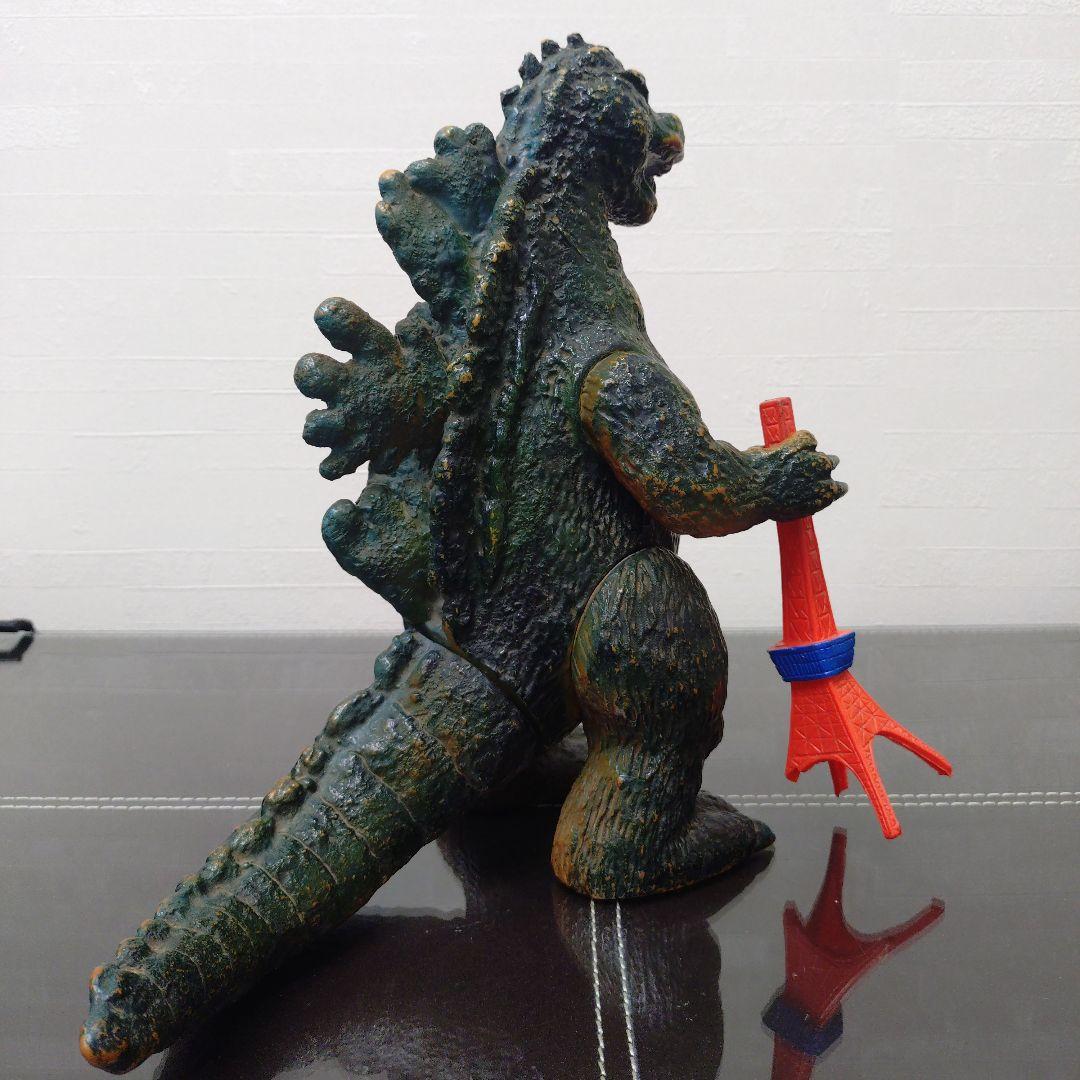 ブルマァク　ジャイアントゴジラ　当時物　ソフビ　版権シール付　ゴジラ