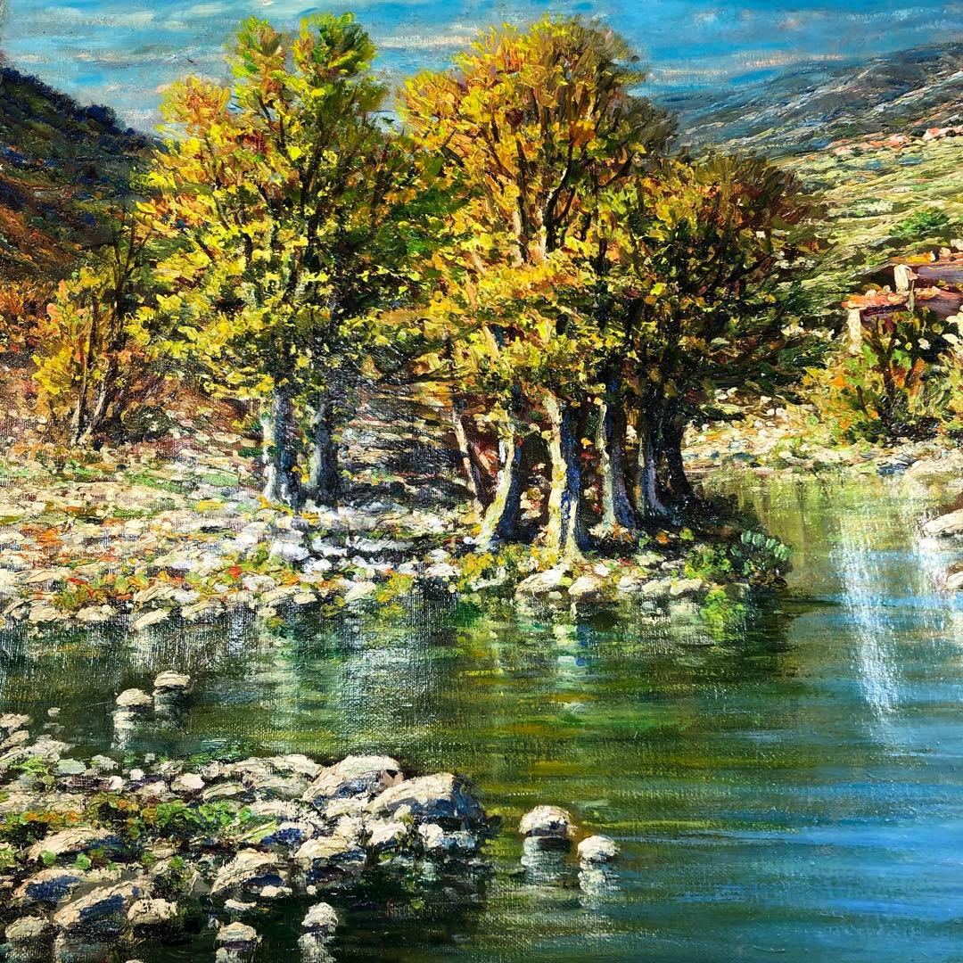 マリオ・ディ・マルティーノ　油彩画　木枠無し　キャンバスのみ